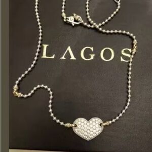LAGOS Silver and Gold Heart Necklace